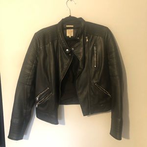 faux leather jacket